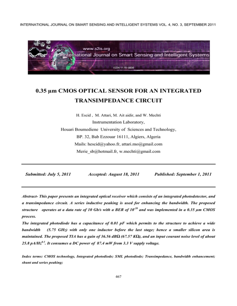 International Journal On Smart Sensing And Intelligent Systems
